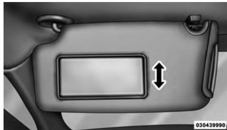 Chrysler 300 (2013) - Miroirs de courtoisie avec éclairage - Selon l'équipement - 1