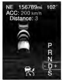 Chrysler 300 (2013) - Réglage du créneau dans le régulateur de vitesse adaptatif - 1