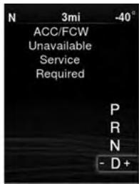 Chrysler 300 (2013) - Message d'advertissement de système d'advertissement de collision frontale non disponible - 1