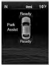 Chrysler 300 (2013) - Affichage du système d'aide au stationnement Affichage du système ParkSenseMD - 1