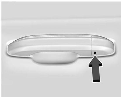 CADILLAC Escalade (2025) - Accès au barillet de serrerde la cléde porteduc conducteur (si la batterie est déchargeé) - 1