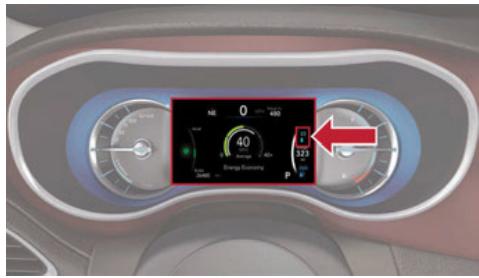 Chrysler Pacifica (2025) - Affichage de l'indicateur de charge de la batterie haute tension du groupe d'instruments - 1
