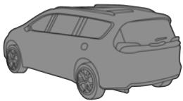 Chrysler Pacifica (2025) - Commutateur de déverrouillage de trappe du réservoir de carburant - 1