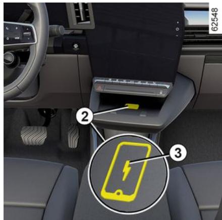 RENAULT Scenic E-Tech (2023) - Rangement de console centrale ou zone de charge d'induction 2 - 1