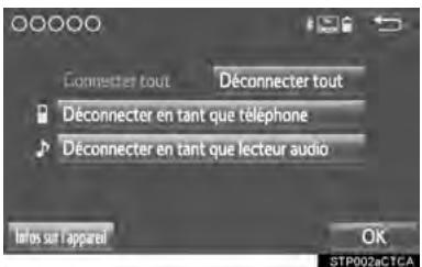 TOYOTA Tacoma N300 2018 - MODIFICATION DES INFORMATIONS D'UN APPAREIL Bluetooth® - 1