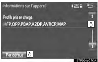 TOYOTA Tacoma N300 2018 - MODIFICATION DES INFORMATIONS D'UN APPAREIL Bluetooth® - 3