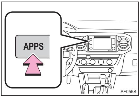 TOYOTA Tacoma N300 2018 - Appuyez sur le bouton "APPS". - 1