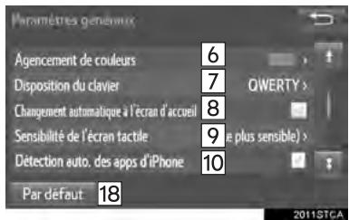 TOYOTA Tacoma N300 2018 - ÉCRAN DES PARAMÉTRES GÉNÉRAUX - 2