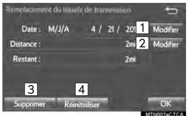 TOYOTA Tacoma N300 2018 - CONFIGURATION DES INFORMATIONS D'ENTRETIEN - 1