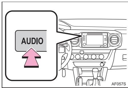 TOYOTA Tacoma N300 2018 - Appuyez sur le bouton "AUDIO". - 1