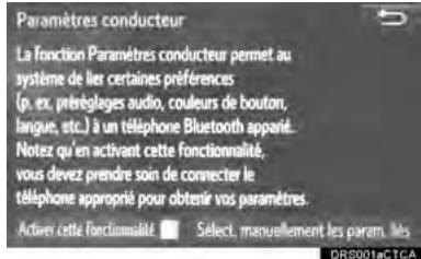 TOYOTA Tacoma N300 2018 - SELECTION MANUELLE DES PARAMÉTRES LIÉS - 1