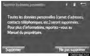 TOYOTA Tacoma N300 2018 - SUPPRESSION DES DONNÉES PERSONNELLES - 1