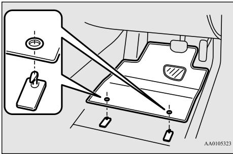 MITSUBISHI Outlander 3 (2015-2018) - Pour installer le tapis de sol - 1