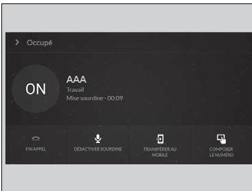 Acura TLX (2022) - Options pendant un appel - 1