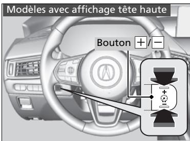 Acura TLX (2022) - Réglage de la luminosité du tableau de bord - 1