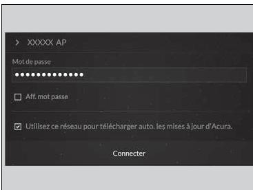 Acura TLX (2022) - Connector le vehicule à un point d'accès sans fil Wi-Fi - 2
