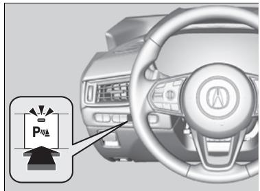 Acura TLX (2022) - Système de capteurs de distance de stationnement activé et désactivé - 1