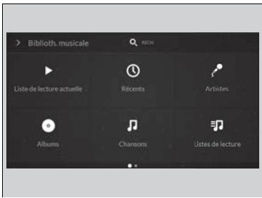 Acura TLX (2022) - Choisir un fichier à partir du menu de la liste de recherche de musique - 1