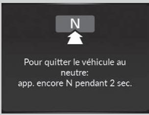 Acura TLX (2022) - Pour maintainir la boîte de vitesses en position N (mode lave-auto) - 1