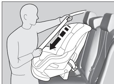 Acura TLX (2022) - ■ Installation d'un siège de sécurité pour infant avec une ceinture sous-abdominale/épaullière - 2