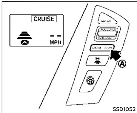 NISSAN Armada (2018) - Fonctionnement du mode de contrôle de distance d'un véhicule à l'autre - 3