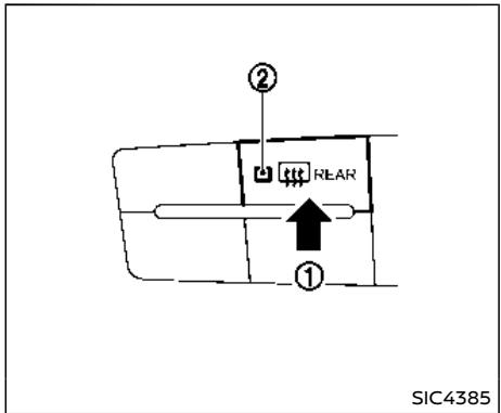 NISSAN Armada (2018) - Fonctionnement de l'essuie-glace et du lave-glace de lunette arrière - 1