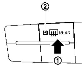 NISSAN Armada (2018) - Commande de dégivrage du pare-brise (si le véhicule en est équipé) - 1