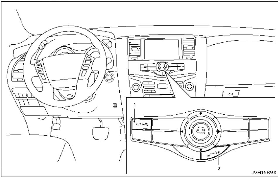 NISSAN Armada (2018) - Écran de visualisation du périmètre intelligent (si le véhicule en est équipé) - 1