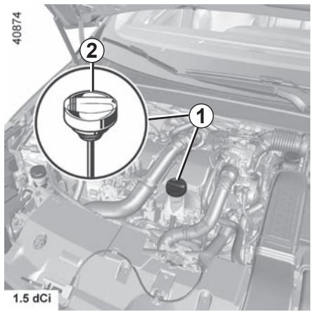 RENAULT Megane 4 (2016-2020) - NIVEAU HUILE MOTEUR : appoint, remplissage (2/4) - 1