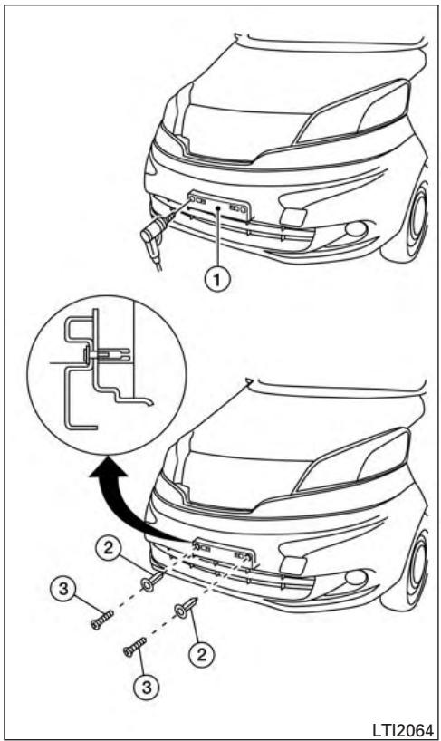 NISSAN NV 200 COMPACT CARGO (2017) - INSTALLATION DE LA PLAQUE D'IMMATRICULATION AVANT - 2