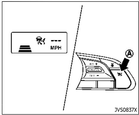 INFINITI Q60 (2022) - Affichage et indicateurs du mode de contrôle de distance d'un vehicule à l'autre - 1