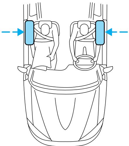 FORD Crown Victoria (1998-2011) - Fonctionnement des sacs gonflables latéraux - 1