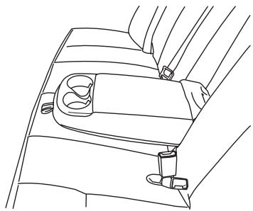 FORD Crown Victoria (1998-2011) - Porte-gobelets montés sur le siège et compartmentement de rangement dans l'accouoir (selon l'équipement) - 1