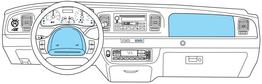 FORD Crown Victoria (1998-2011) - SYTÉMES DE RETENUE SUPPLEMENTaire (SRS) - 1