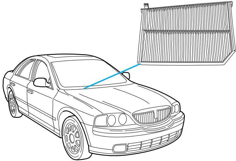 Lincoln LS (2000-2006) - FILTRE À AIR DE L'HABITACLE - 1