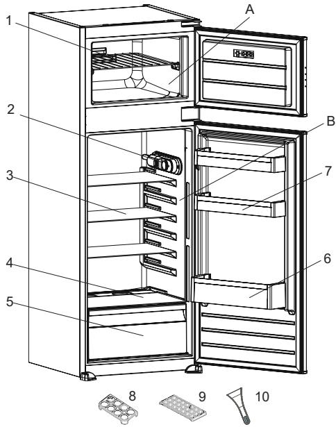 AIRLUX ARI200DA - Compartiment des aliments frais - 1