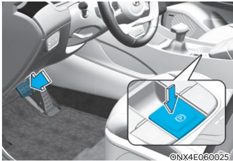 HYUNDAI Santa Cruz (2021) - Desserrage du frein de stationnement - 1