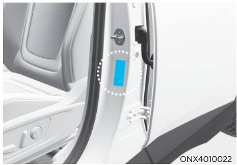 HYUNDAI Santa Cruz (2021) - ÉTIQUETTE DE CERTIFICATION DU VÉHICULE - 1