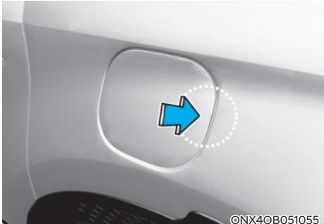 HYUNDAI Santa Cruz (2021) - Volet du réservoir à carburant Ouverture de la trappe de remplissage de carburant - 1