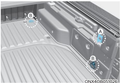 HYUNDAI Santa Cruz (2021) - Emplacements d'arrimage - 1