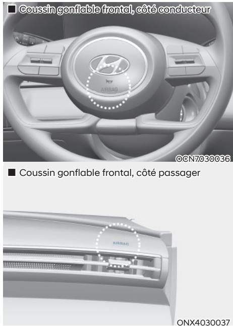 HYUNDAI Santa Cruz (2021) - Coussins gonflables de conducteur et de passager avant - 1