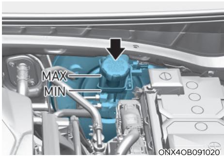 HYUNDAI Santa Cruz (2021) - Vérifiez le niveau du liquide de frein - 1