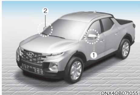 HYUNDAI Santa Cruz (2021) - ÉCRAN DE VUE DE L'ANGLE MORT (BVM) (SELON L'ÉQUIPEMENT) - 2