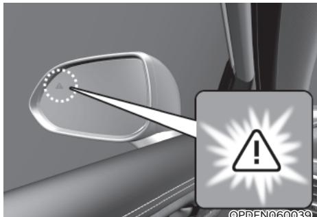 HYUNDAI Santa Cruz (2021) - Fonctionnement du « Blind-Spot Collision-Avoidance Assist » (assistance à l'évitement de collision dans l'angle mort) - 1