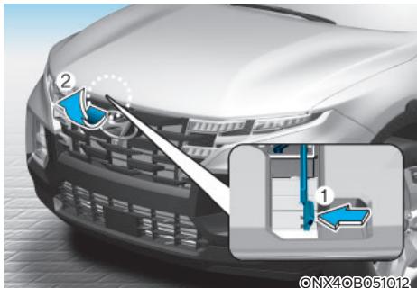 HYUNDAI Santa Cruz (2021) - Ouverture du capot - 2