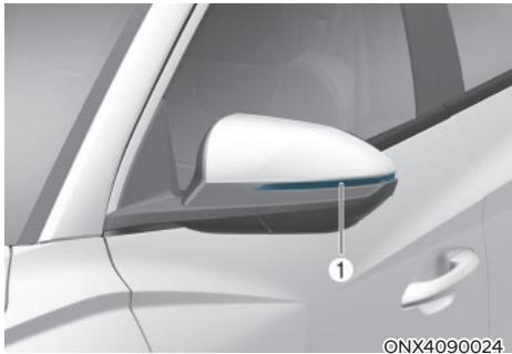 HYUNDAI Santa Cruz (2021) - Remplacement d'ampoule de clignotant latéral (selon l'équipement) - 1