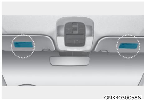 HYUNDAI Santa Cruz (2021) - Étiquettes d'avertissement de coussin gonflable - 1