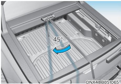 HYUNDAI Santa Cruz (2021) - Demi-ouverture du couvre -caisse (depuis la position d'ouverture) - 1