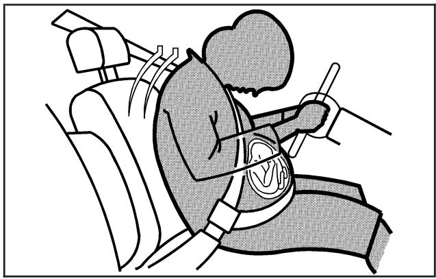 GMC Yukon 3 (2008) - Utilisation de la ceinture de sécurité pendant la grossesse - 1