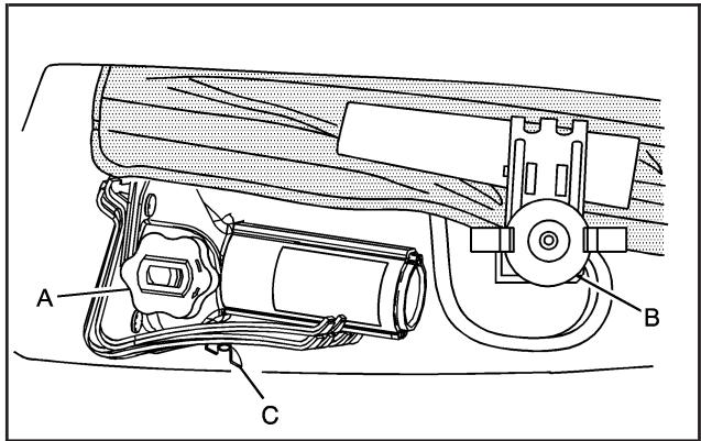 GMC Yukon 3 (2008) - Dépose du pneu de secours et des outils - 2